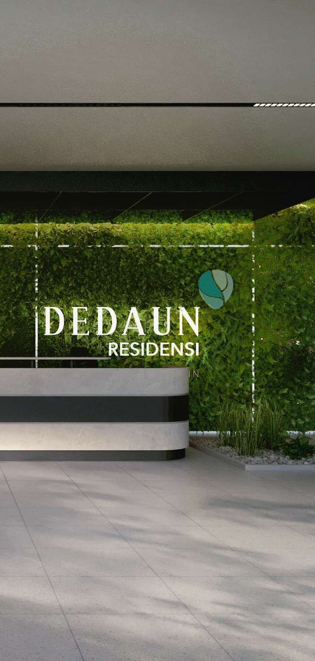 Green wall grand lobby at Dedaun Residensi
