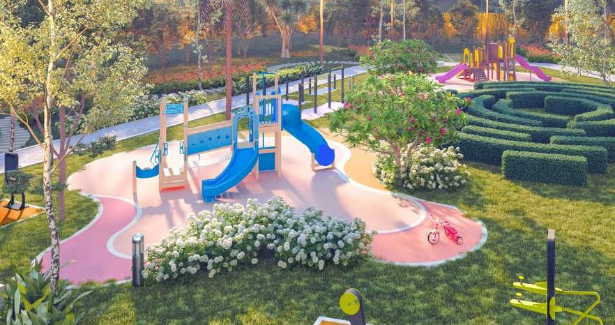Children's playground and garden maze