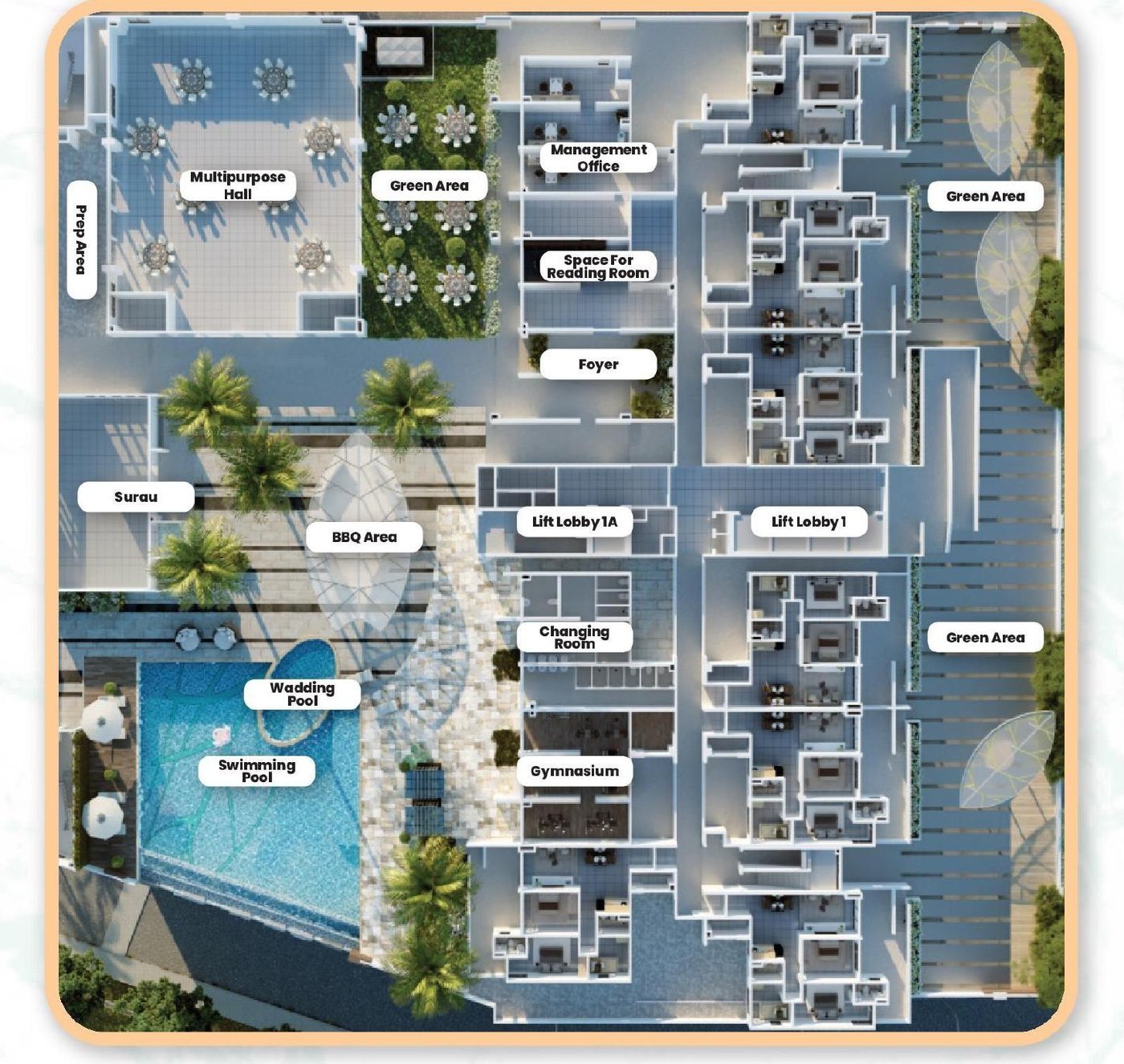 Level 8 facilities floor plan
