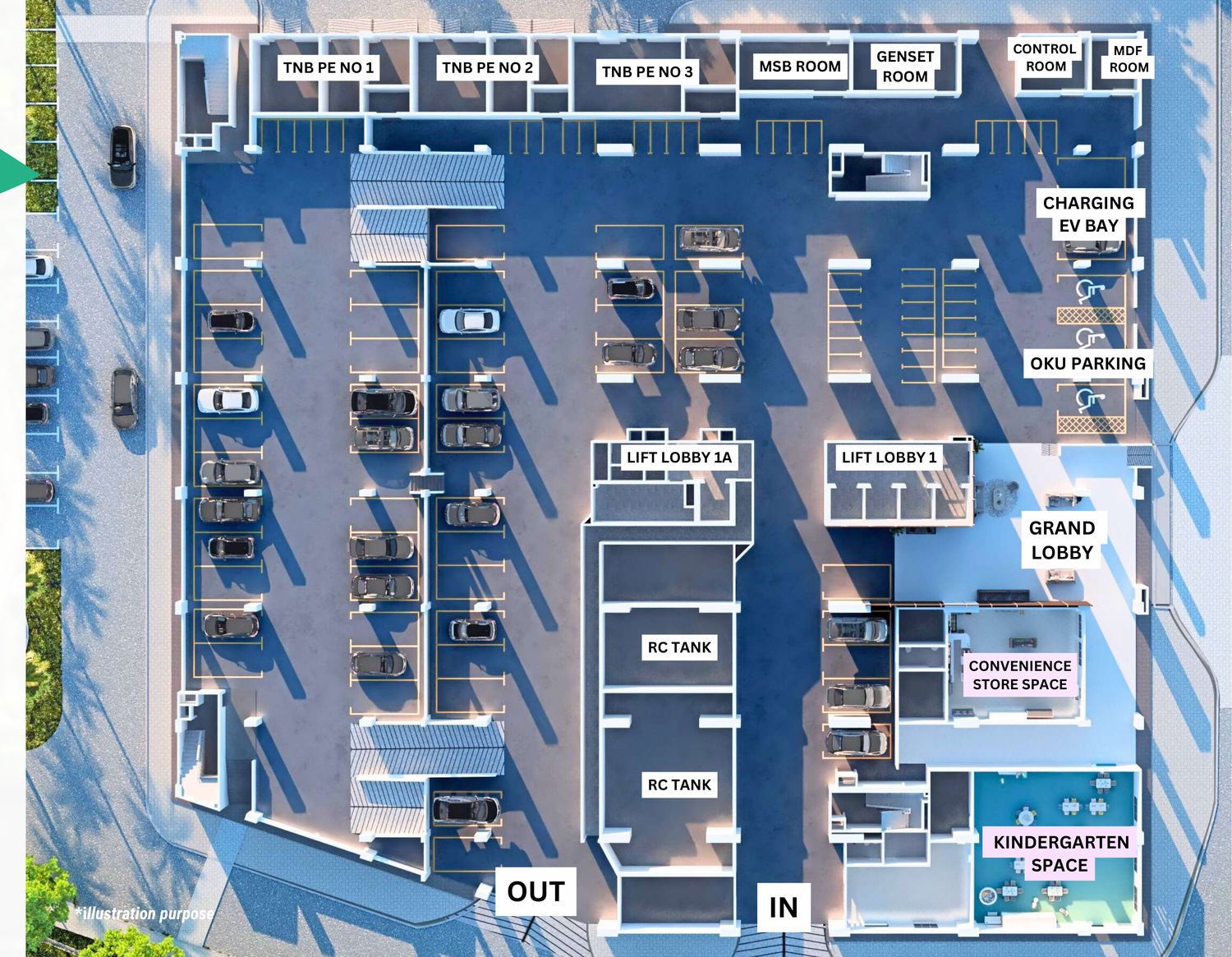 Level 1 indoor layout plan