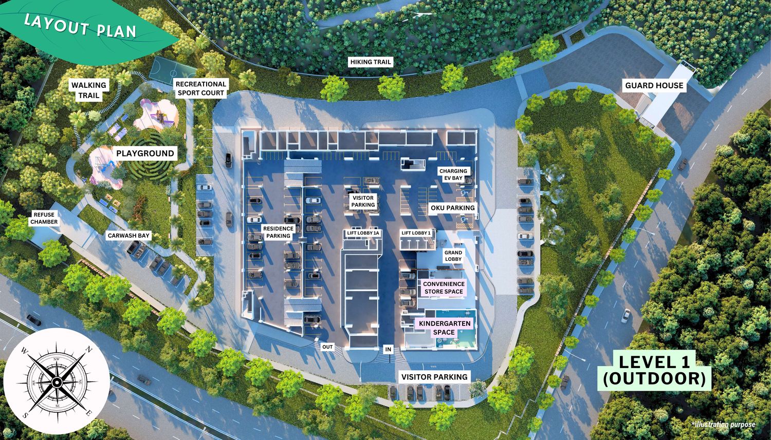 Level 1 outdoor layout plan